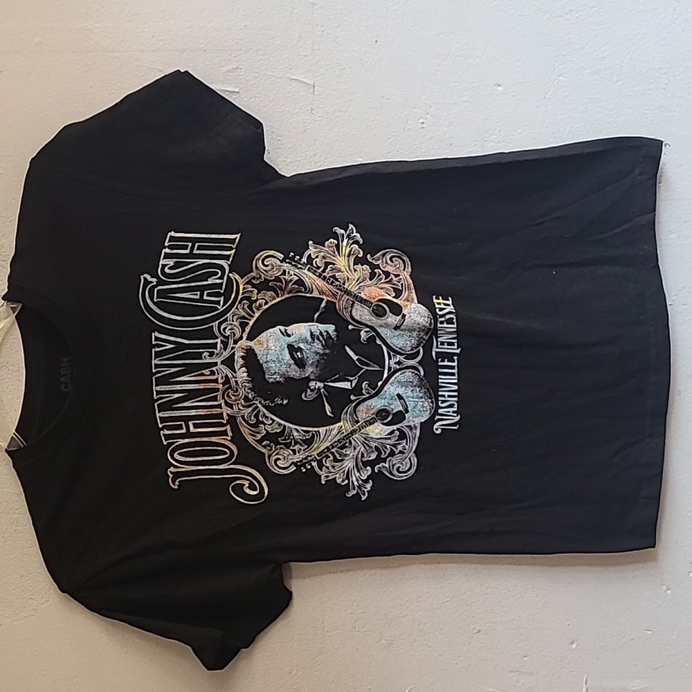 Women's medium black Johnny Cash Nashville band tee crewneck